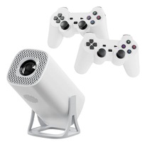 4K Smart Projector with 2 Gamepads - Android 11, WiFi 6, Bluetooth, Portable Home Theater & Gaming
