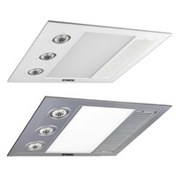 480m³/h Martec Linear MINI 3 in 1 Bathroom Heater / Exhaust Fan & LED Light in Silver / White