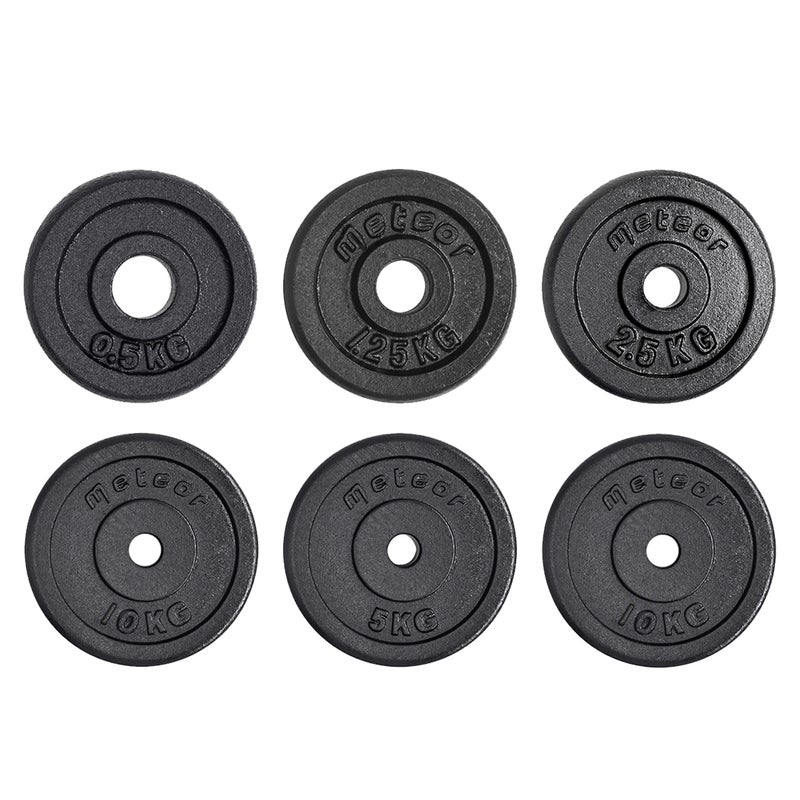 METEOR 0.5-10kg Standard Cast Iron Weight Plate Weightlifting Dumbbell Barbell