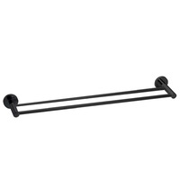 Seima Ithaca Double 800mm Towel Rail Matte Black 191933