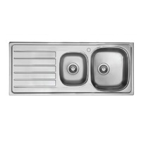 Seima Sink Acero 1160 Abovemount 1 Tap Hole Left Hand Drainer Stainless Steel 192390