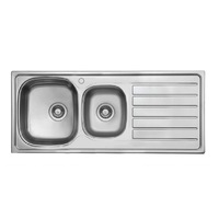 Seima Sink Acero 1160 Abovemount 1 Tap Hole Right Hand Drainer Stainless Steel 192389