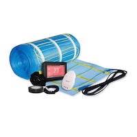 Thermogroup Thermonet EZ 150W/m² Self Adhesive 5x0.5m - 2.5m² 375Watts Floor Heating Kit Including Black 5246 Dual Thermostat 111505TDB