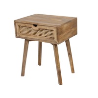 Mango Wood Sahara Rattan Drawer Nightstand