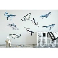 10 pcs Baby Whale Wall Decal