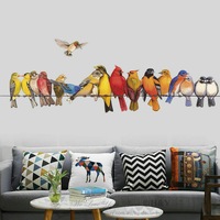 Birds On Wire Wall Sticker Nursery Decor