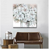 Blushing Bouquet Stretched Canvas Print F101
