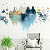 Geometric Forest Animals Mountain Wall Sticker