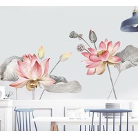 Lotus Flowers Wall Stickers