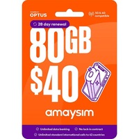 Amaysim $40 Starter Pack PrePaid SIM Card