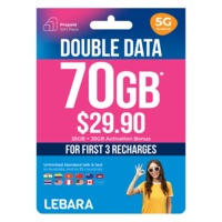 Lebara $29.90 Starter Pack PrePaid SIM Card