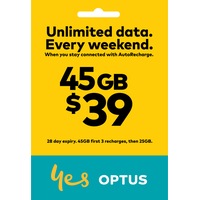 Optus $35 Prepaid Sim Card Starter Kit Pack