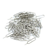 Other Mobile Accessories 100 Pcs / Lot Sim Card Tray Remover Eject Pin Key Tool For Iphone Samsung And More Silver