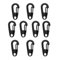 Carabiners 10Pcs D2 Zinc Alloy Carabiner Black