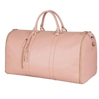 Suitcases 2 In 1 Hanging Suitcase Convertible Carry On Leather Garment Bag For Travel