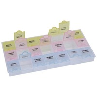 Pill Boxes 21 Compartments Weekly Medicine Reminder Tablet Storage Box