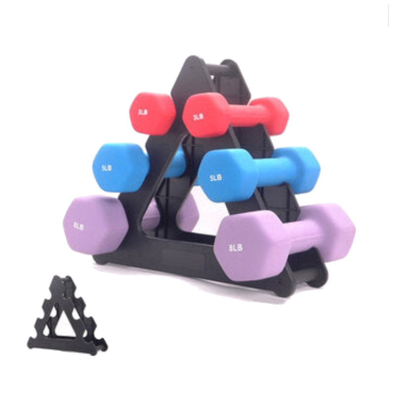 3-Tier Dumbbell Rack Stand Weights Gym Storage