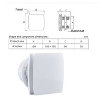 Exhaust Fans & Ventilators 4 And 6 Inch Ventilation Fan Low Noise 220V Home Bathroom Kitchen Bedroom Toilet Wall Silent