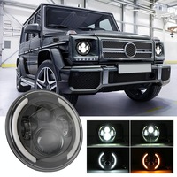 7 Inch H4 / H13 Dc 9V 30V 3000Lm 3000K 6000K 25W Car Round Shape Led Headlight Lamps For Jeep Wrangler With Angel Eye White Light Led Car Lights