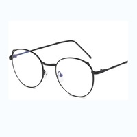 Eyeglass Frames Anti Blue Light Ray Glasses Cat Ear Metal Frame Men Women Black