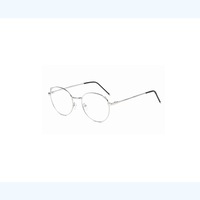 Eyeglass Frames Anti Blue Light Ray Glasses Cat Ear Metal Frame Men Women Silver