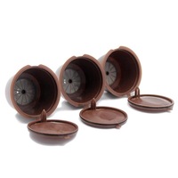 Coffee, Tea & Espresso Parts Coffee Filters 3Pcs Refillable Capsule Eco Friendly Single Pods Compatible With Dolce Gusto Brewers