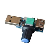 Speed Controls Dc 4 12V 5W Usb Fan Stepless Governor Speed Controller Adjustable Drive Blue 1Pc