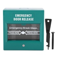 Alarm Systems Fire Alarm Swtich Break Glass Exit Release Switch Green