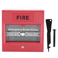 Alarm Systems Fire Alarm Swtich Break Glass Exit Release Switch Red