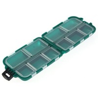 Tackle Boxes & Bags Fishing Lure Storage Box Tackle Mini Portable Waterproof 10 Compartments Tool Medium Sea Green