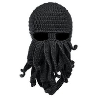 Hats & Headwear Funny Tentacle Octopus Hat Hand Knitted Crochet Wool Warm Casual Winter Beanie