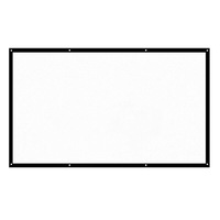 Projector Screens H120 169 Inch Portable Foldable Projector Screen White