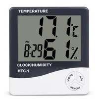 Hygrometers Htc 1 Lcd Digital Thermometer Hygrometer Indoor Electronic Humidity Monitor White