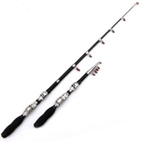 Rods & Poles Mini Collapsible Fishing Rod 1.9M Black
