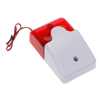 Sirens Mini Wired Strobe Siren Sound Alarm Flashing Red Light