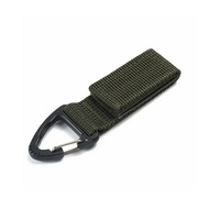 Carabiners Multifunctional Molle Webbing Belt Clip Carabiner Buckle Backpack Chain Hook Dark Green