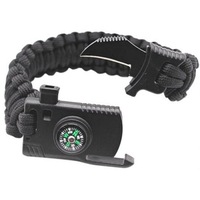 Paracords Multifunctional Survival Bracelet Emergency Tool Black