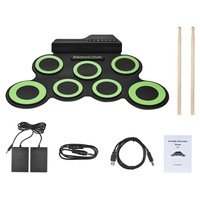 Electronic Drum Kits Portable Electronic Digital Drum Kit Usb 7 Pads Roll Up Silicone Set