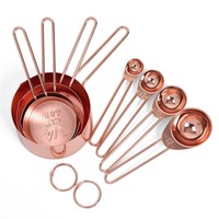 Measuring Cups, Jugs & Spoons Set Of 8 Rose Gold Stainless Steel Measuring Cups And Spoons Baking Tools