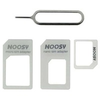 Other Mobile Accessories Sim Cards Accessories Noosy 4 In 1 Adapter Set White