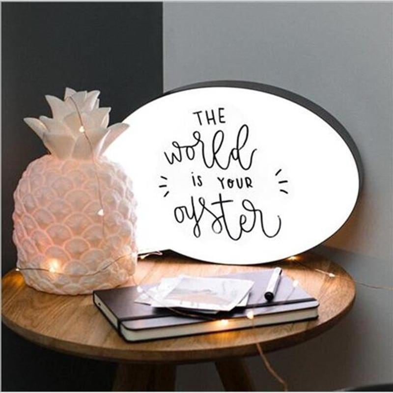Speech Bubble Light Box Home Decor Night Light | Buy Table & Desk Lamps - 5060359488244