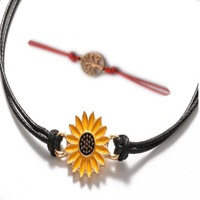 Bracelets Vintage Jewelry Sunflower Gold Wish Tree Of Life