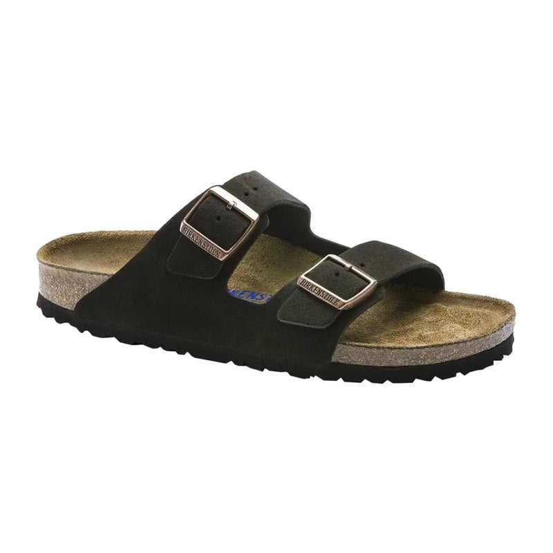 Birkenstock Men's Arizona Suede Leather Soft Footbed Sandals Mocca Size 41 EU