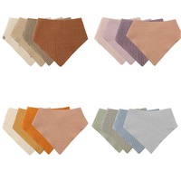 4pc set Fashionable Baby Organic Muslin Bandana Bibs