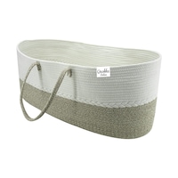 Baby Moses Basket Cotton Rope Woven Bassinet