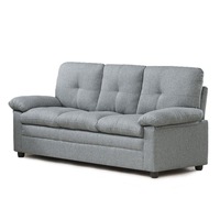 Foret 3 Seater Sofa Sectional Lounge Couch Furniture Modern Fabric Grey