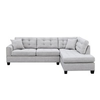 Foret 4/5 Seater Light Grey Sofa Modular Corner Lounge Chaise Couch