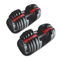 48kg Adjustable Dumbbell Set Home GYM Exercise Equipment Weight 2x 24kg
