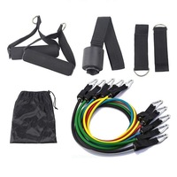 Heavy Duty Latex 11PCS Resistance Band Tube Power Gym Yoga Training Fitness