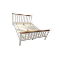 Foret Bed Frame Base Support Bedroom Furniture Wooden White Single Double Queen